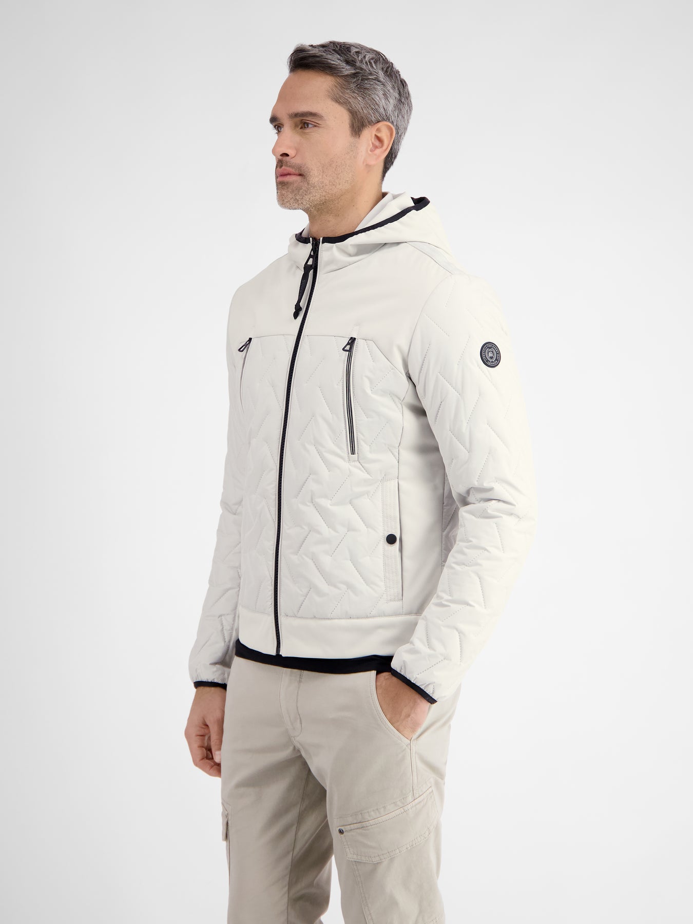 Herren Steppjacke mit Kapuze