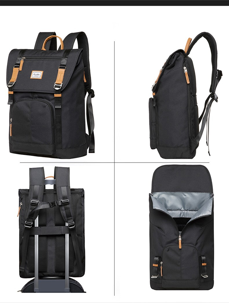 (22.5L) Wasserabweisender Reise Rucksack mit Laptop Fach bis 13