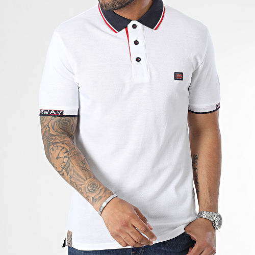 Polo Manches Courtes Blanc