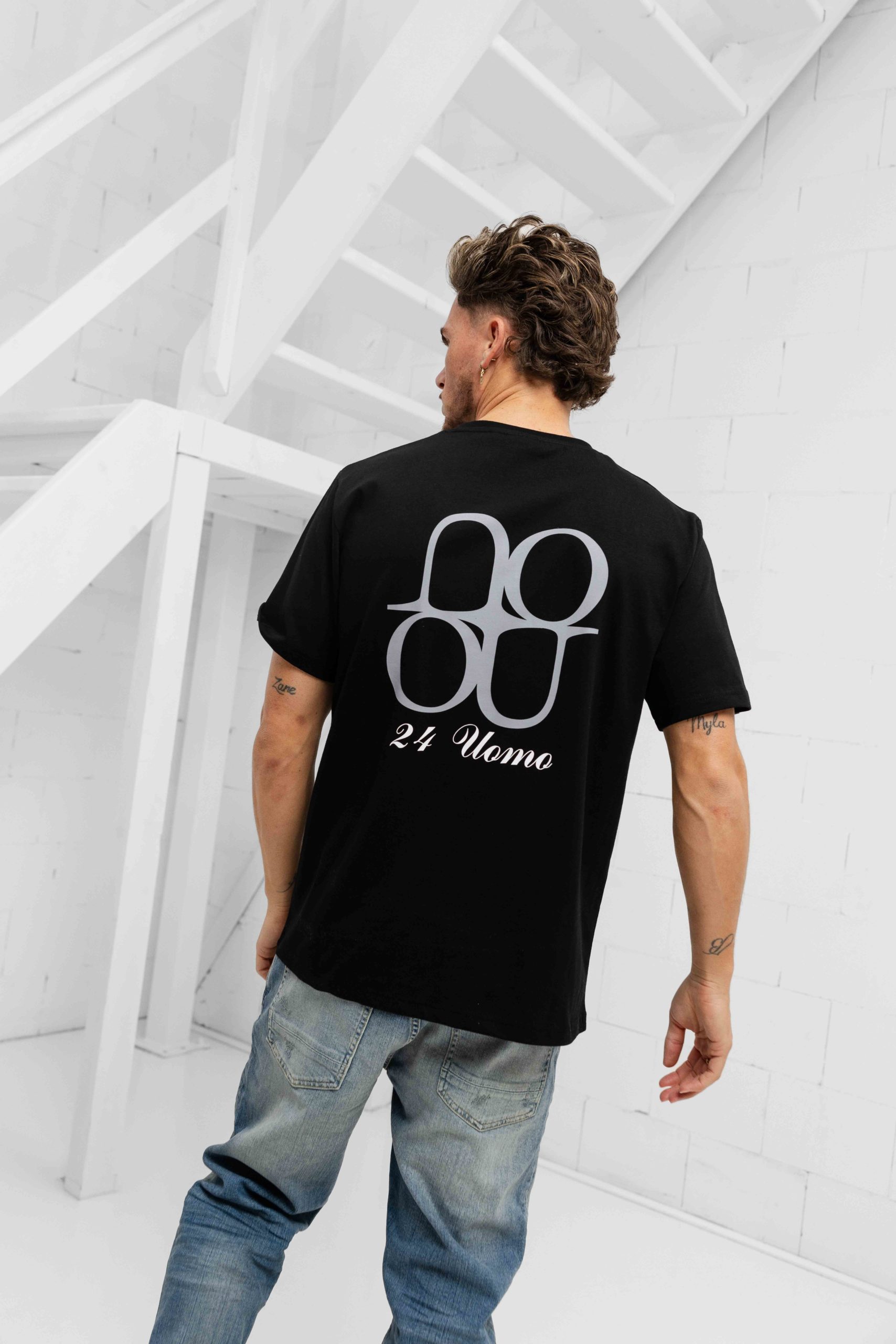 24 Uomo Symbol T-shirt Heren Zwart