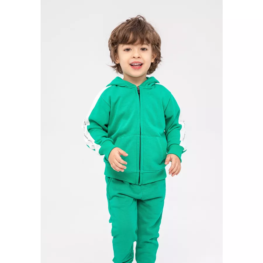 MINOTI Hoodie mit Zipper Grün