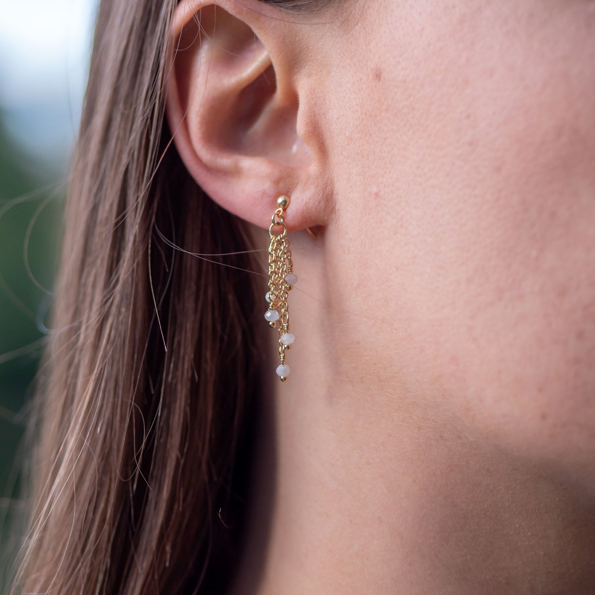 Boucles d'oreilles Bianca en Pierres de Lune