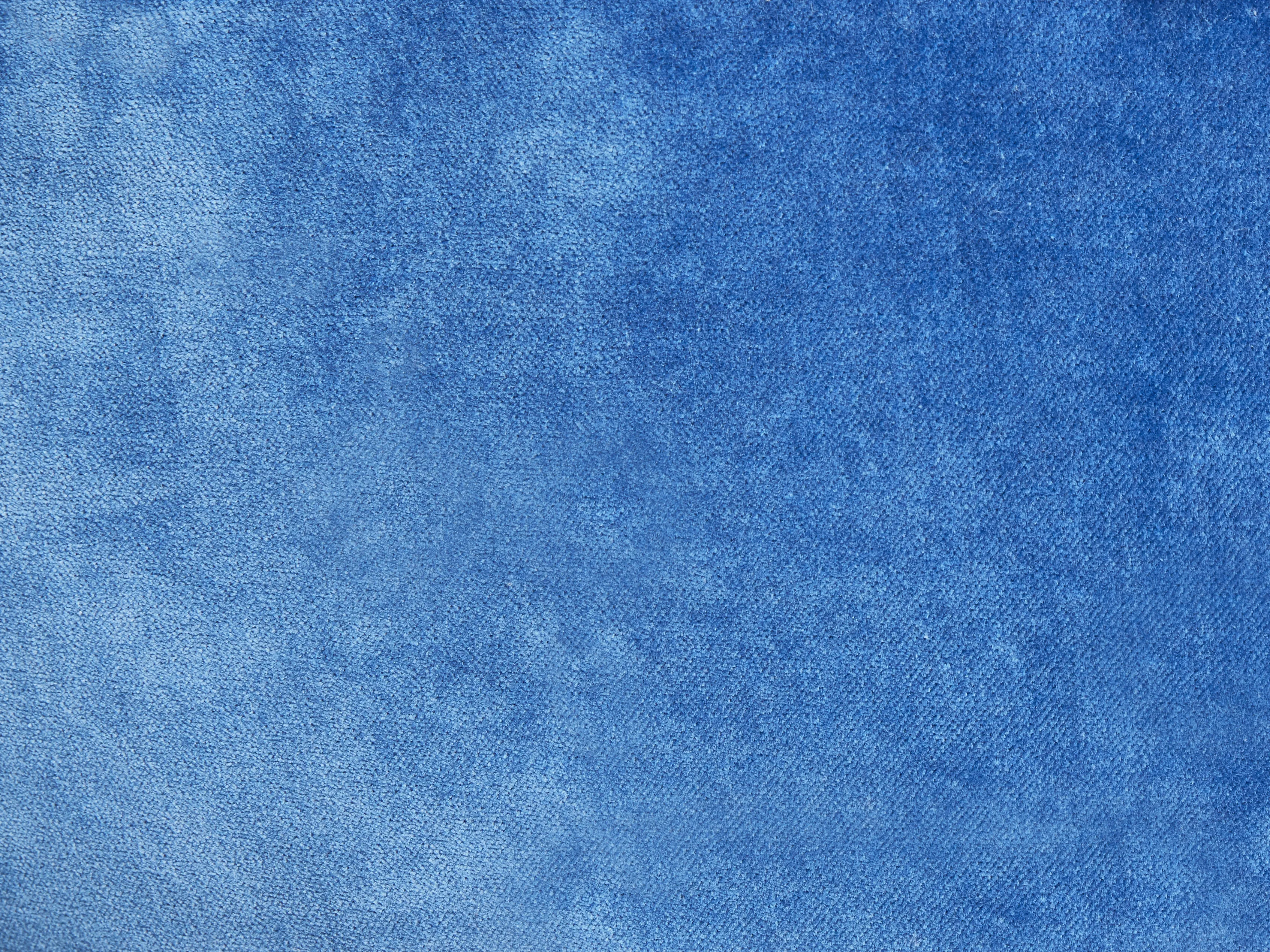 Poef YULLE Fluweel Blauw
