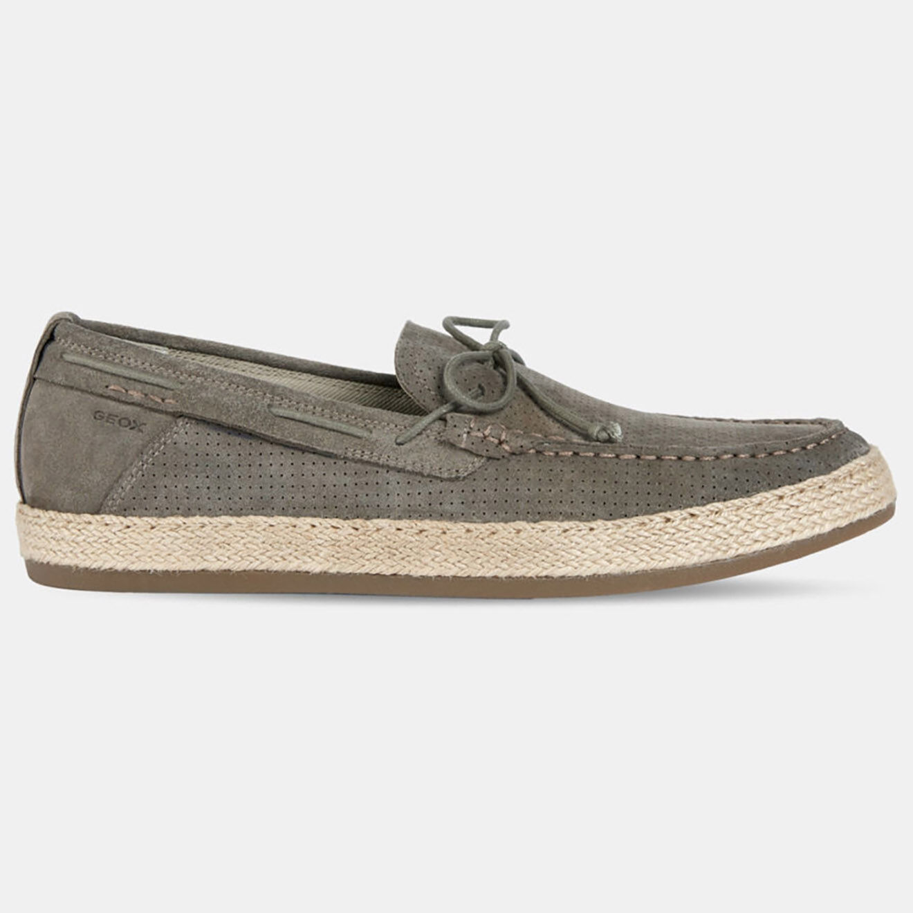 Geox Mocassins en Velours de Cuir Pantelleria grises
