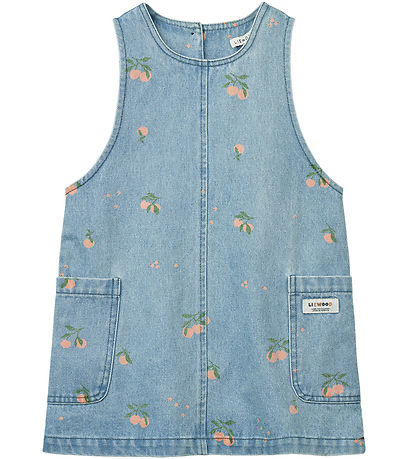 Liewood Kleid - Angelica - Denim - Hellblau m. Pfirsiche