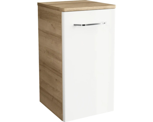 Onderkast FACKELMANN Milano knoestig eiken wit 30 cm breed