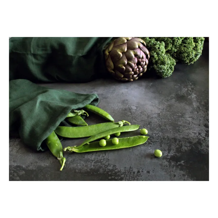 The Organic Company Food bag en coton bio - Set de 3 | Vert foncé