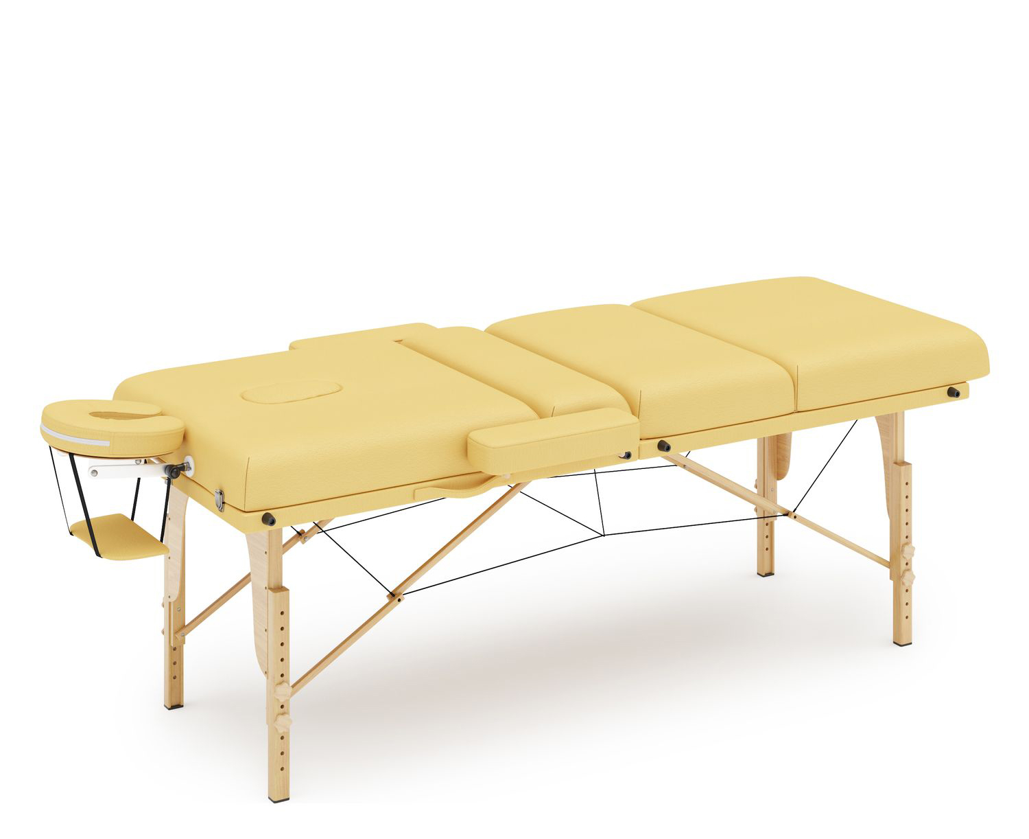 Massageliege 4-Zonen gelb