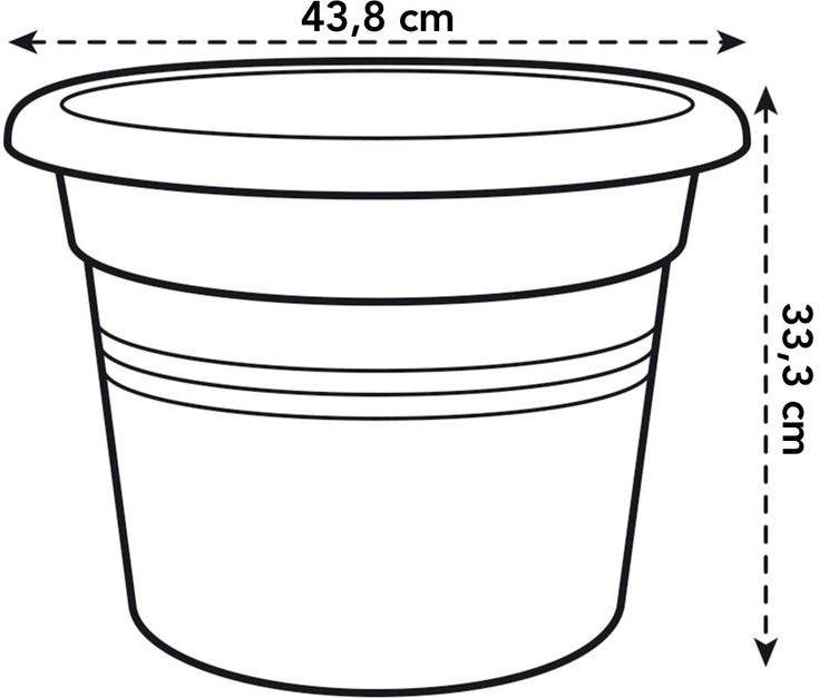 Elho bloempot Green Basics groen D 43,8 H 33,8 cm