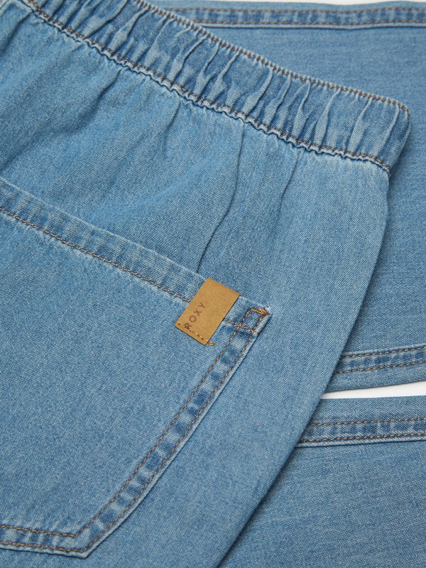 Slow Swell Pantalon en denim léger Bleu Femme