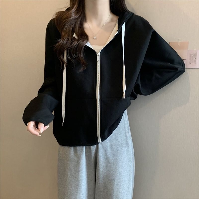 Iduna - Hoodie met trekkoord en rits