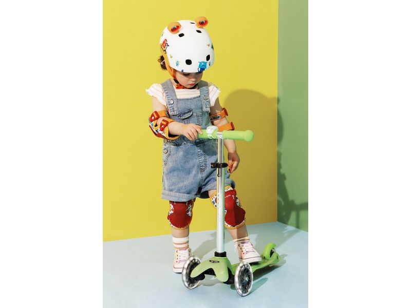 Micro Mobility Kickboard Mini Micro Deluxe Glow LED Limette Scooter für Kinder