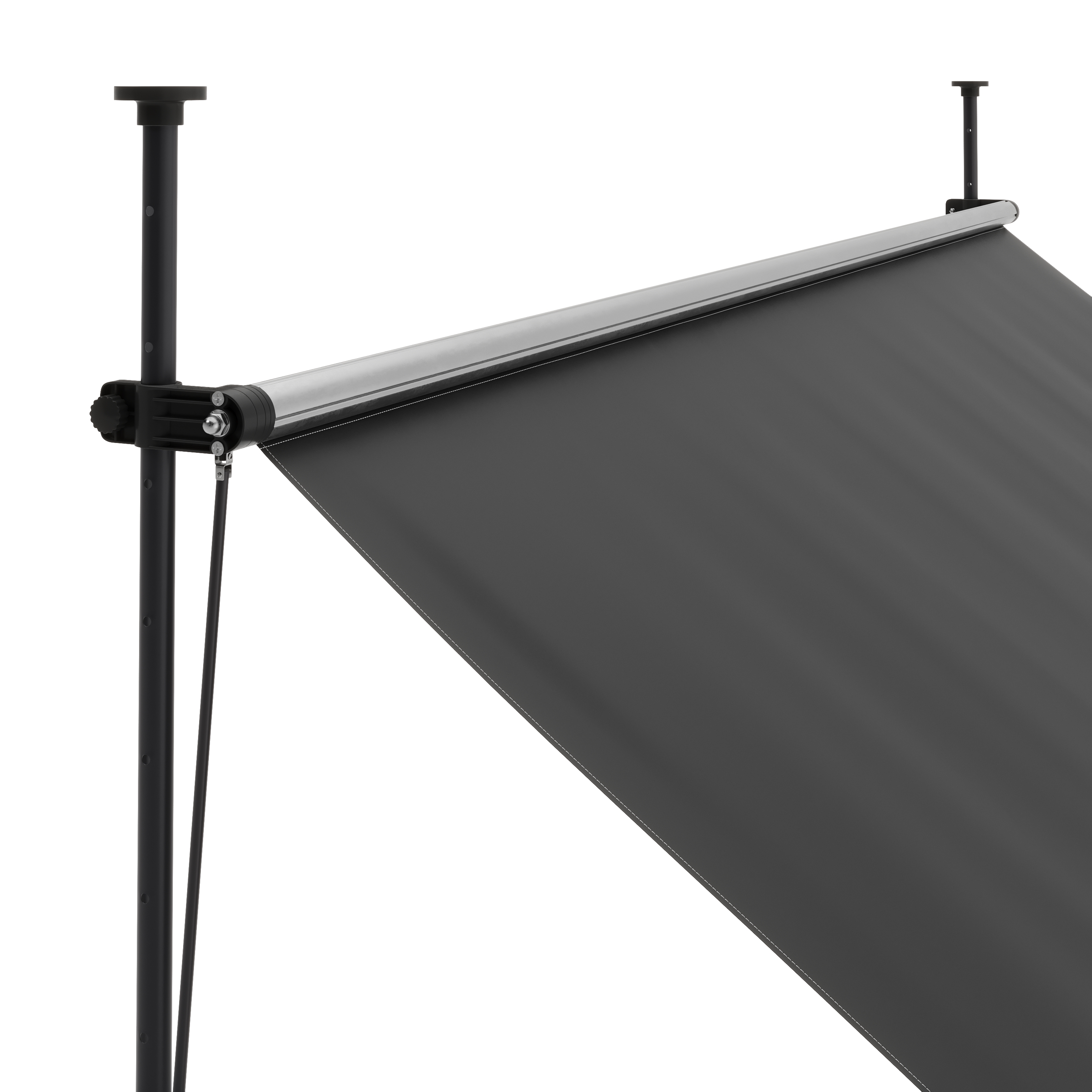 Balkonmarkise mit LED 300 x 150 cm anthrazit