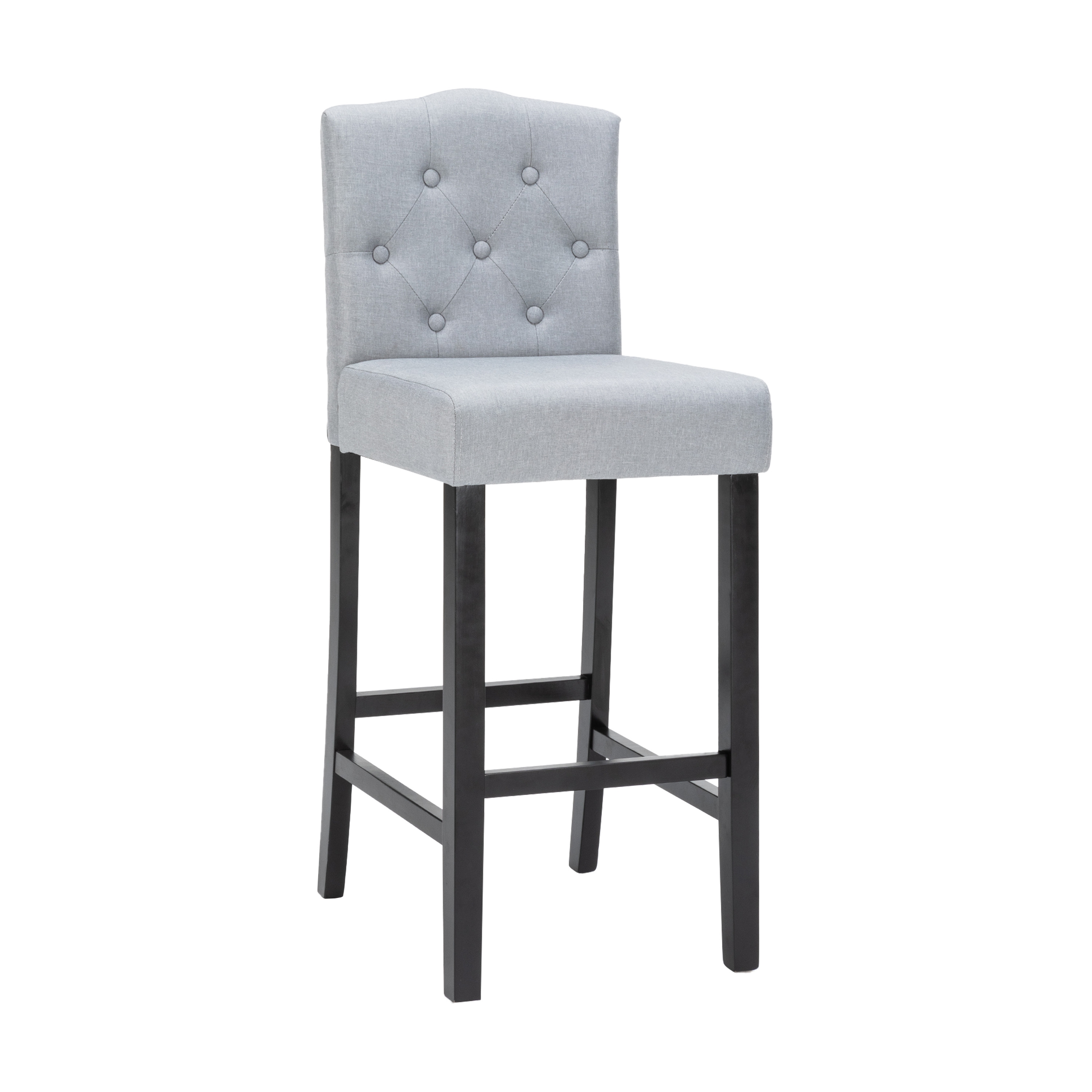 Barhocker WADE 2er Set grau/schwarz