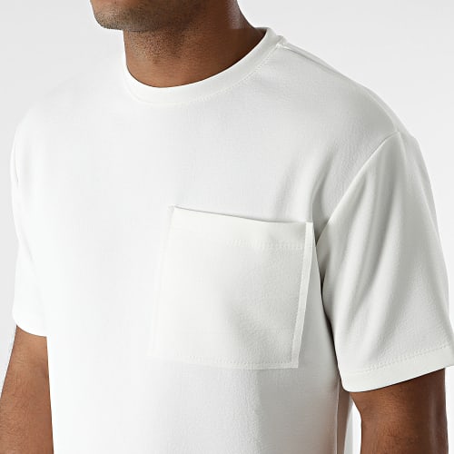 Ensemble Tee Shirt Poche Et Pantalon Jogging Blanc