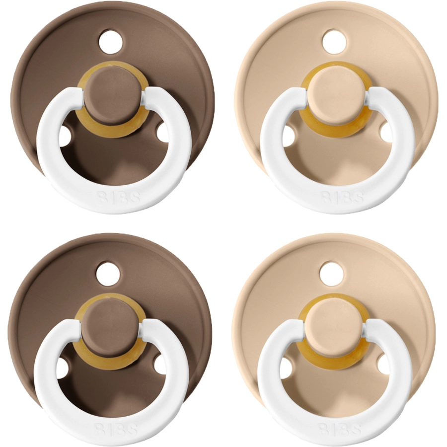 BIBS® Schnuller Colour Dark Oak  Vanilla Night 0-6 Monate, 4 Stk.