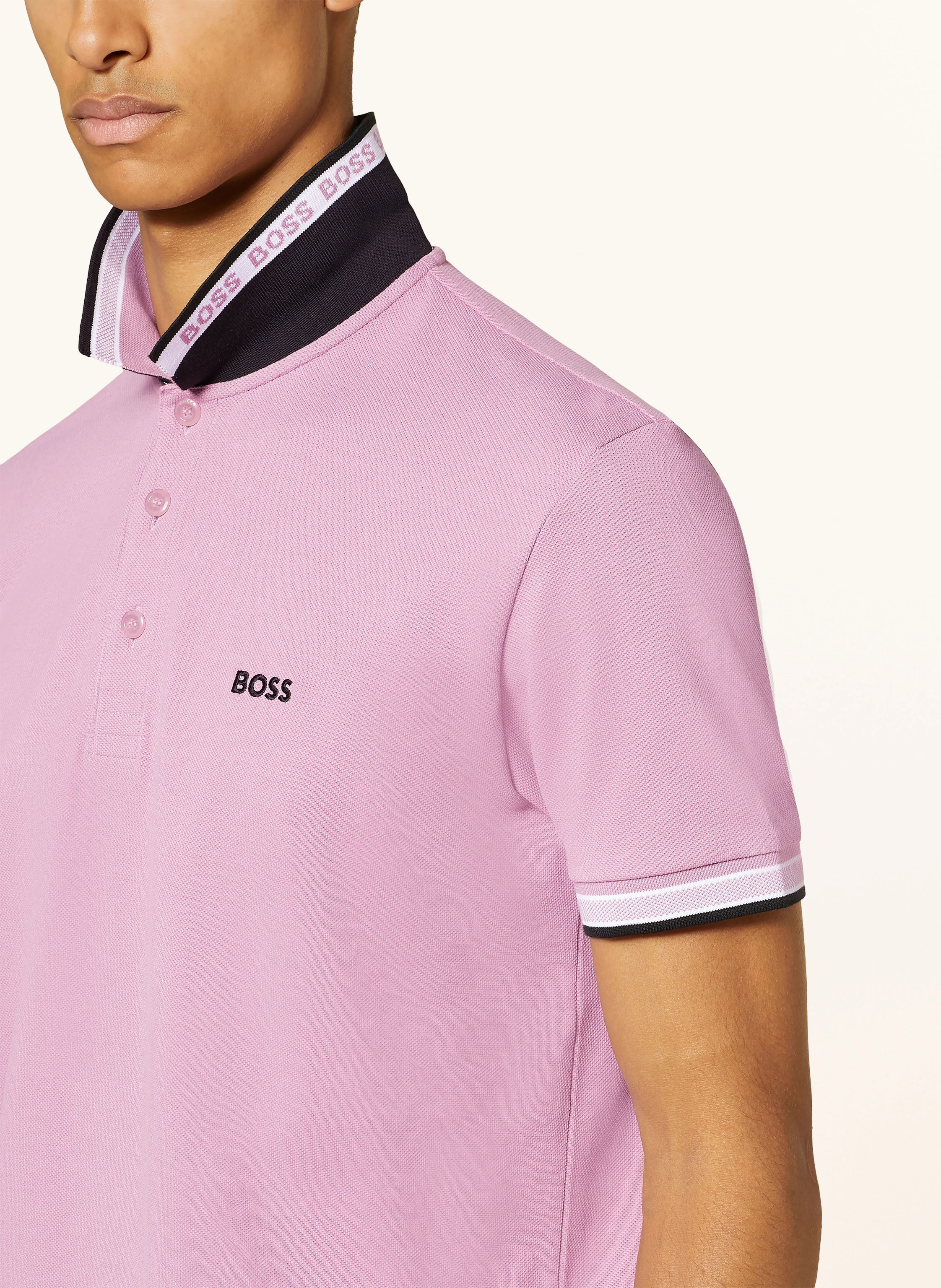 BOSS Piqué-Poloshirt PADDY CURVED Regular Fit