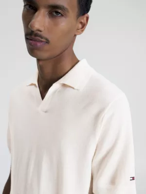 Polo de lã merino com corte regular