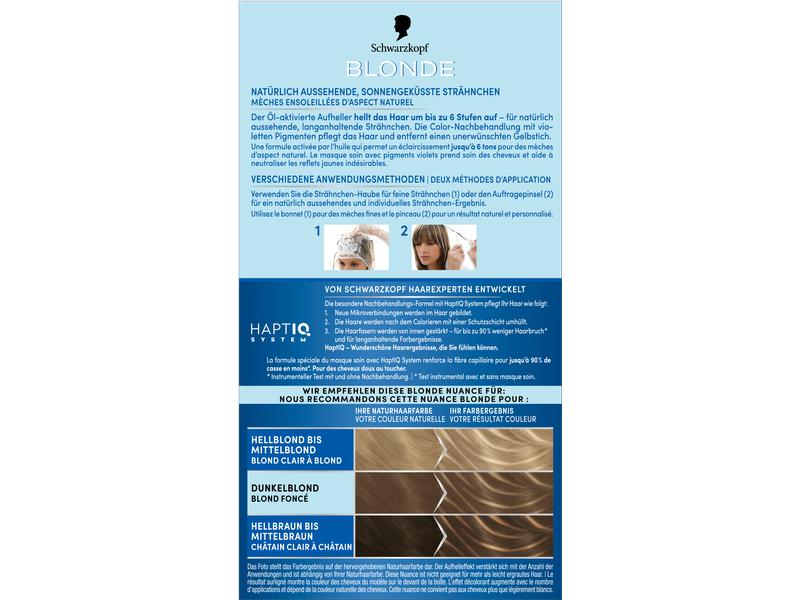 Schwarzkopf Blonde Haarcoloration Super Strähnchen M1 Haarcoloration mit Anti-Schädigung-System sorgt für weniger Haarbruch