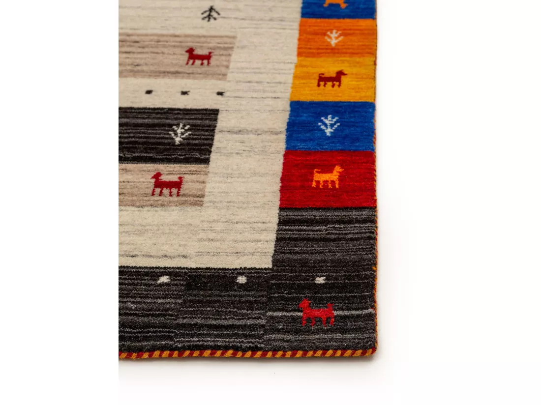 Tapis de couloir en laine Jamal Multicouleur 80x250 cm