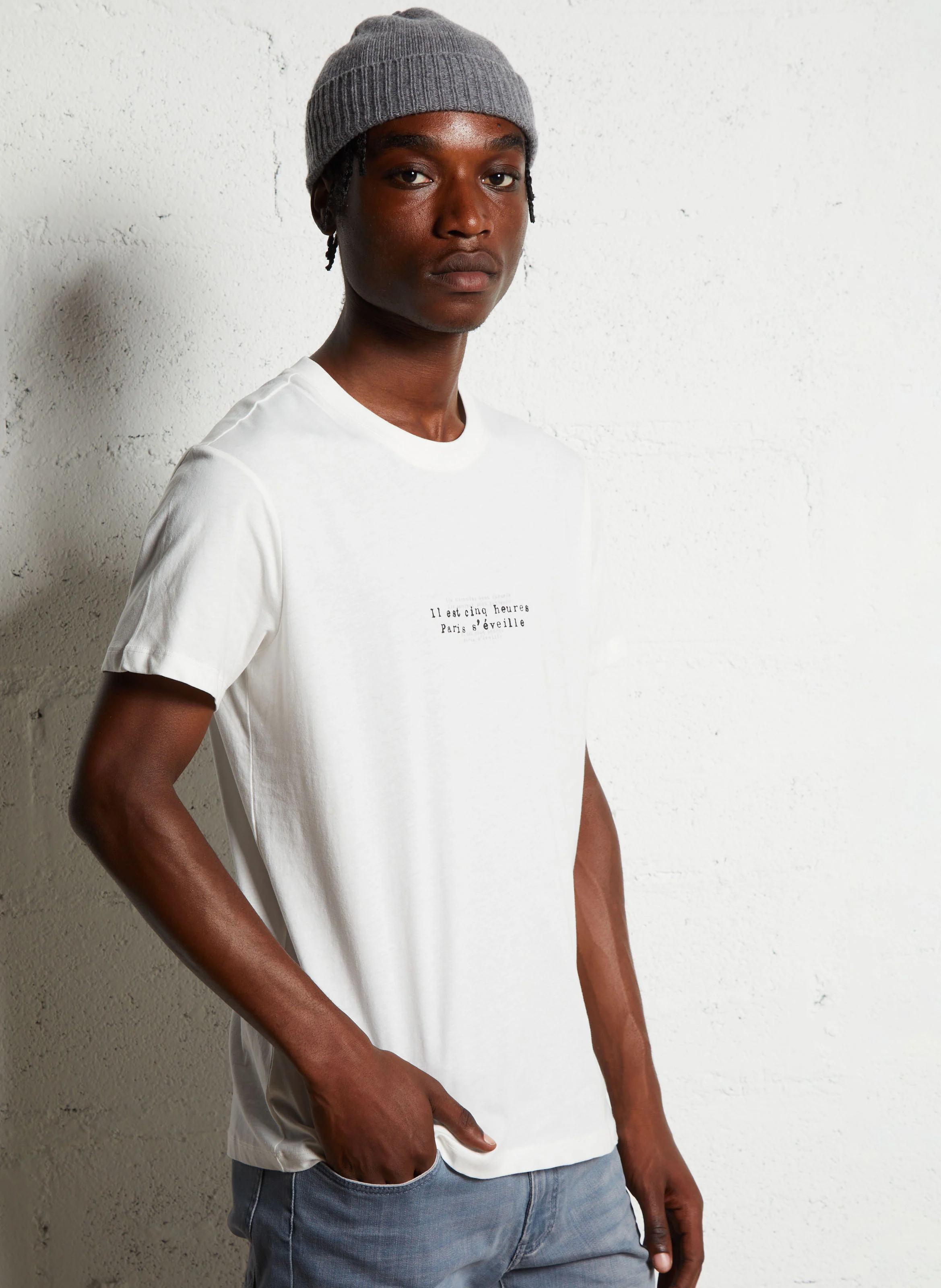Tee-shirt col rond en coton | Blanc