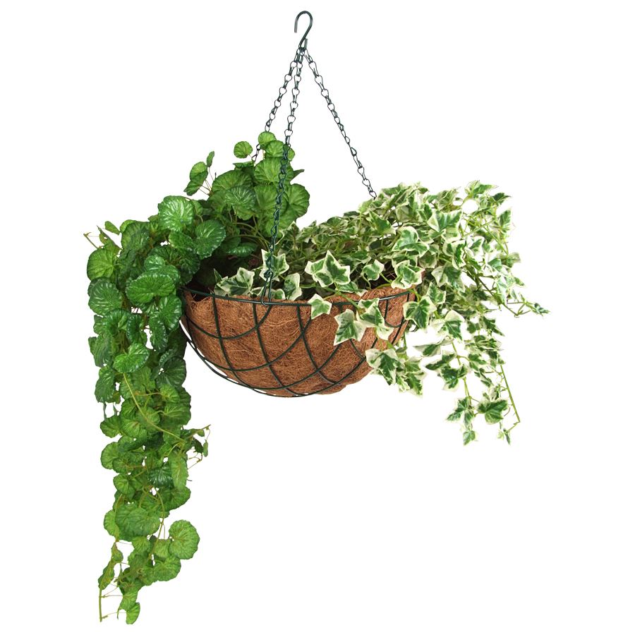 Blumenampel mit Kokos-Pflanzeinlage 35cm