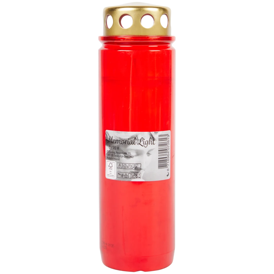Bougie funéraire rouge