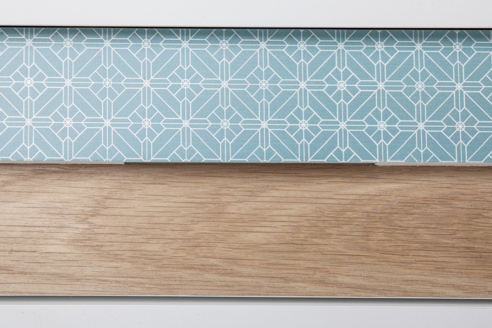 Nachttisch HAILEY - weiß-blau-braun - 45 cm