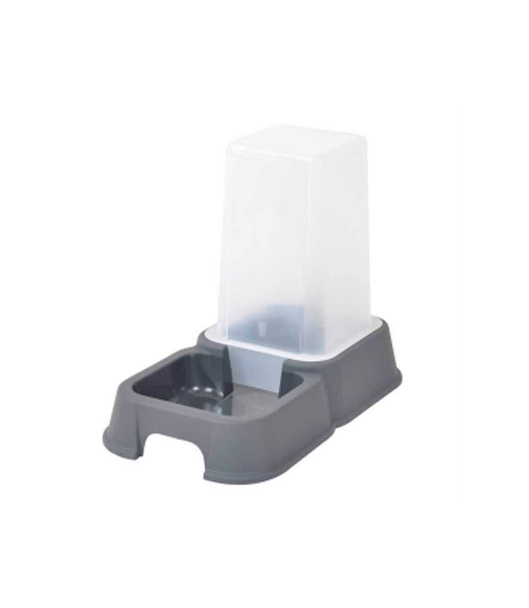 Paris Prix - Distributeur D'eau & Croquettes chat 1,5l Gris
