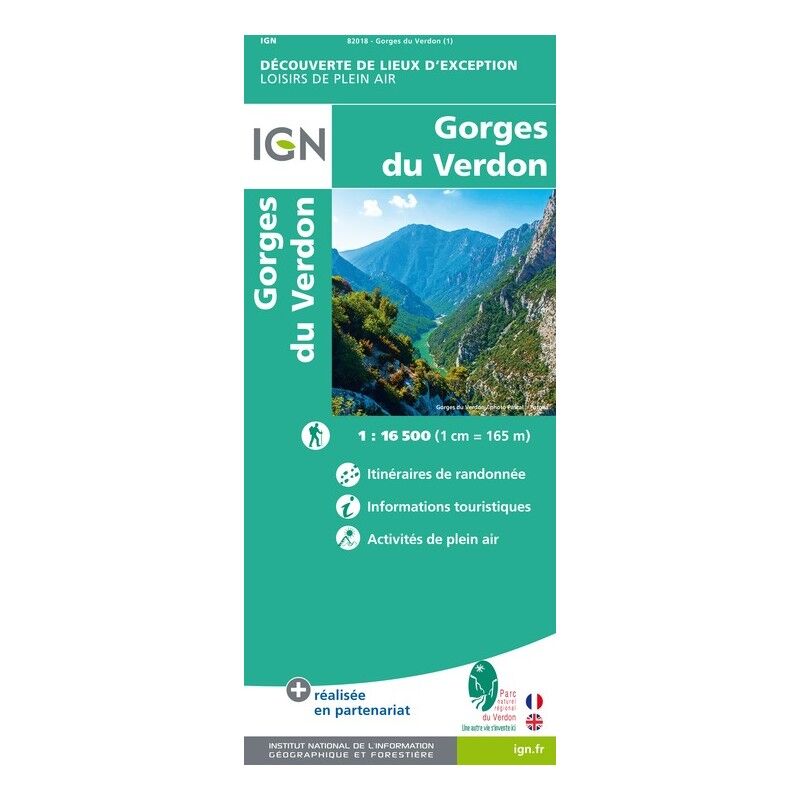 Gorges Du Verdon - Carte topographique