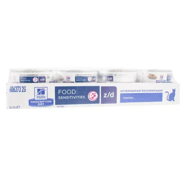 Hill's Prescription Diet Feline Z/D Food Sensitivities Aliment Humide 24 x 156g
