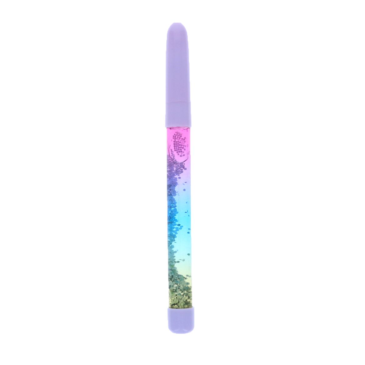 Stylo à paillettes violet Mercredi et Patati