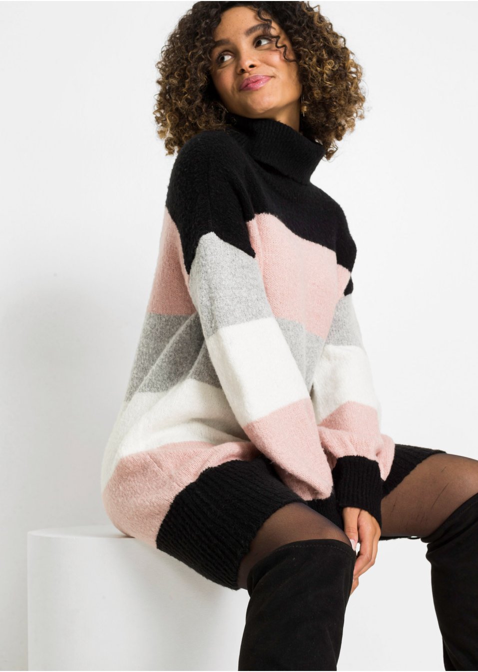 Pull long à rayures