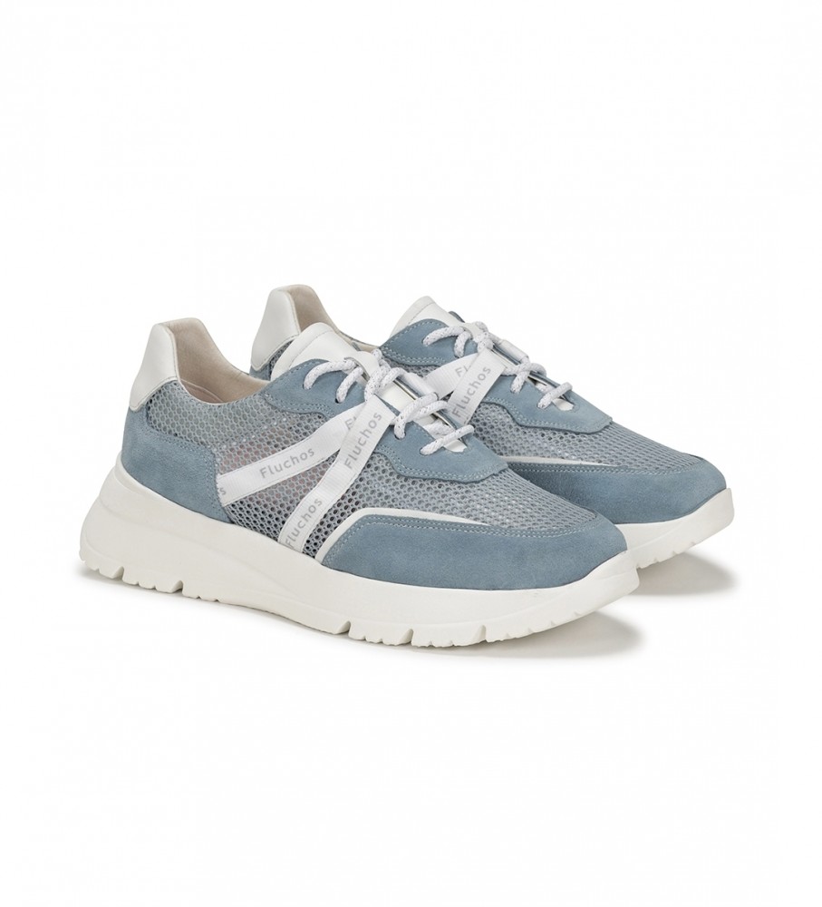 Tênis Fluchos Eira Azul - Salto Anabela de 5cm -