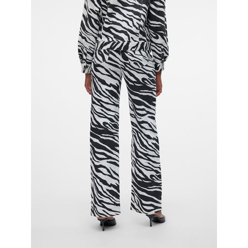Vero Moda Tessa Wide Zebra Jeans, Bright White, W30/L32