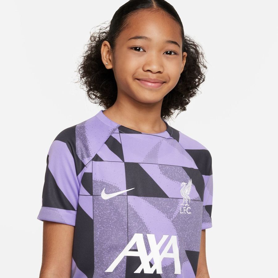 Liverpool T-shirt d'Entraînement Dri-FIT Avant-Match - Violet/Gris/Blanc Enfant