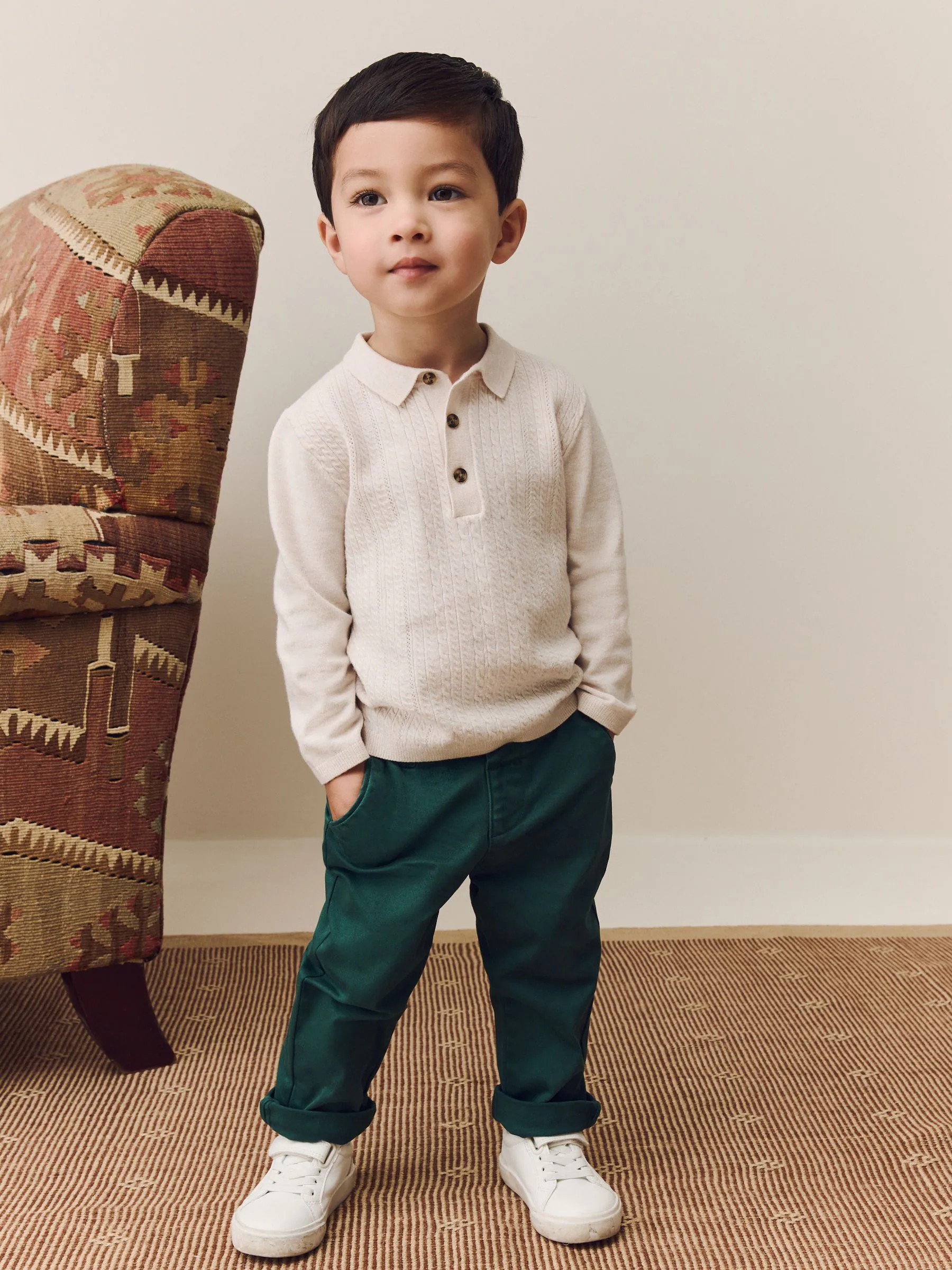 Groen - Stretch Chino Broek (3mnd-7jr)