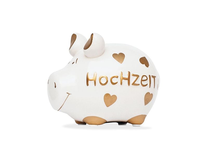 G. Wurm Spardose Hochzeit 12.5 x 9 x 9 cm Sparkasse zum Aufbewahren von Geld