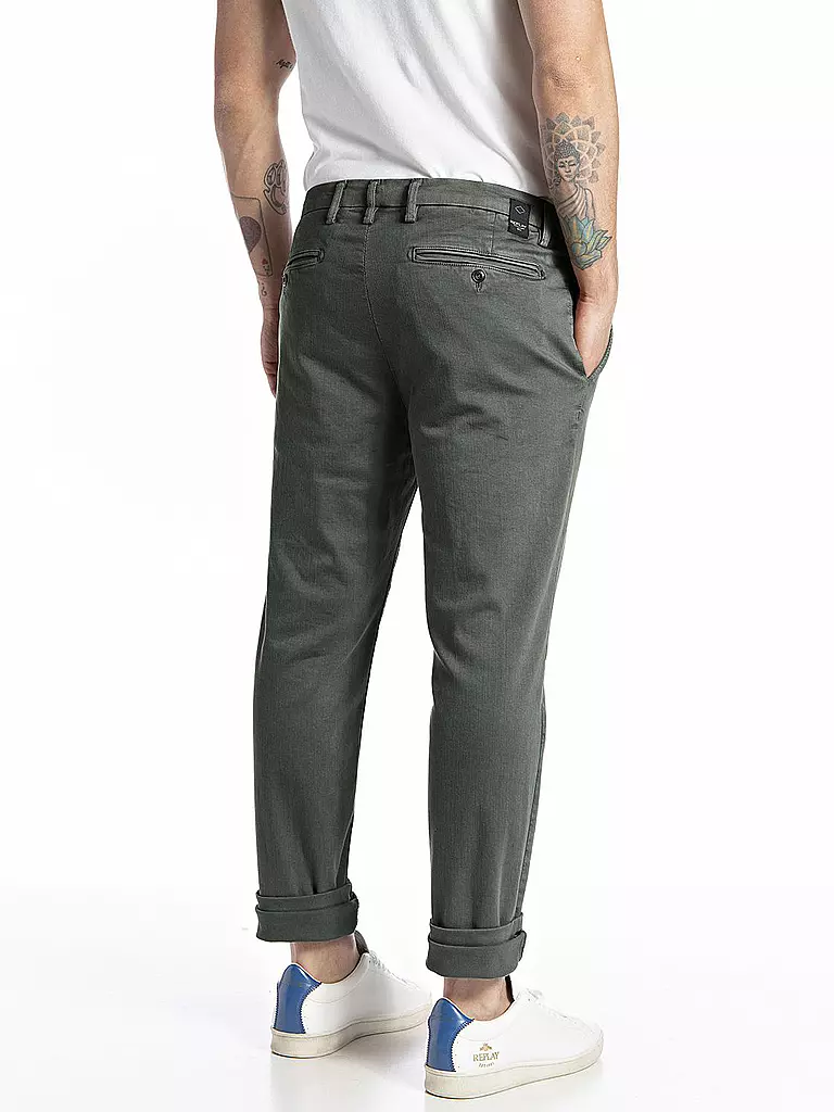 REPLAY Jeans Slim Fit ZEUMAR - Hyperflex dunkelgrün