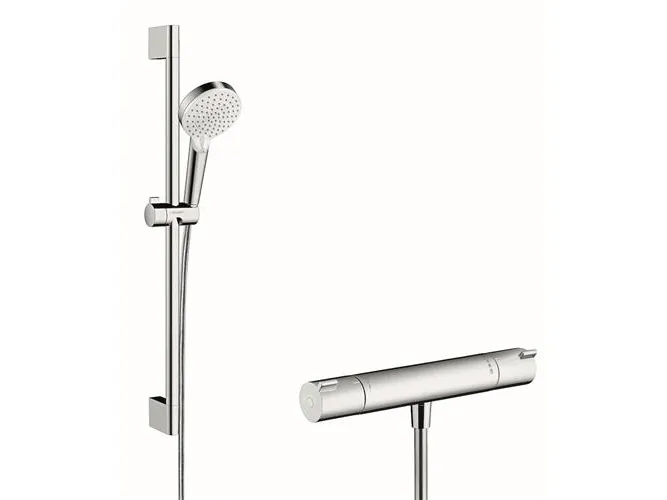 HANSGrohe Ecostat 1001 CL brusetermostat (13213000) medCrometta Vario brusersæt 65 cm (26532400)