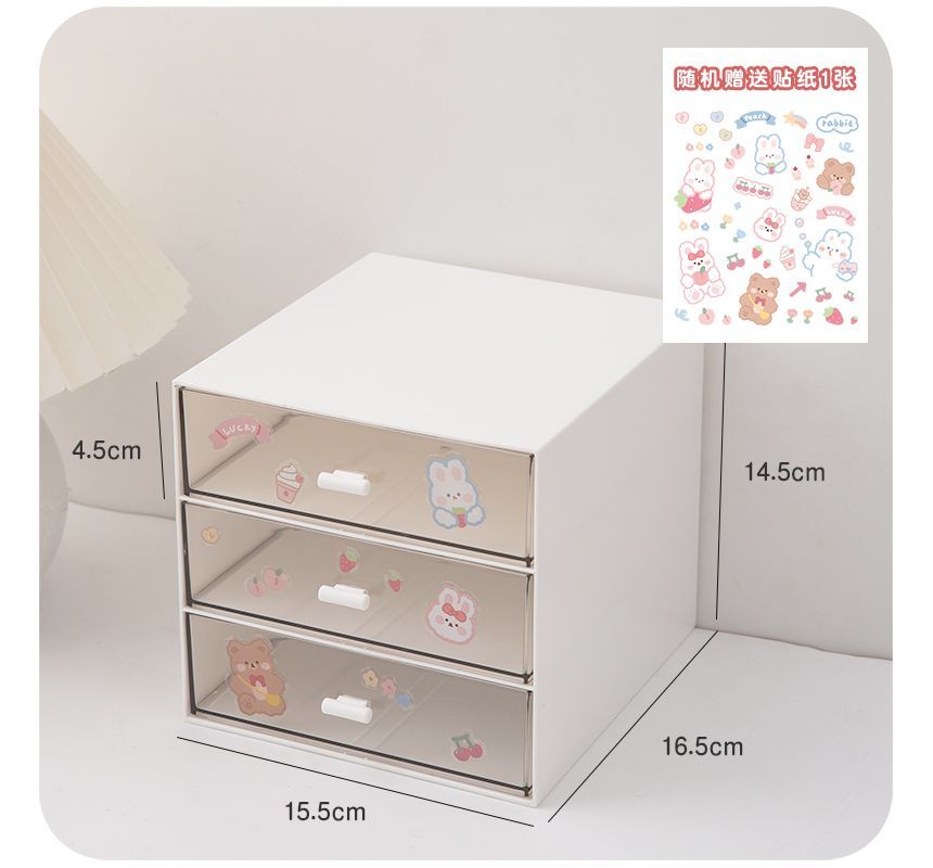 Momoi - Plastic bureau-organizer (verschillende designs) met sticker