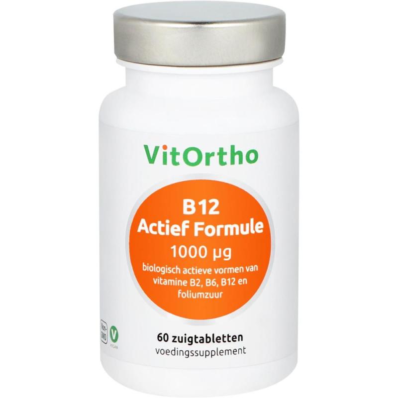 Vitortho B12 Actief Formule 1000µg 60 zuigtabletten
