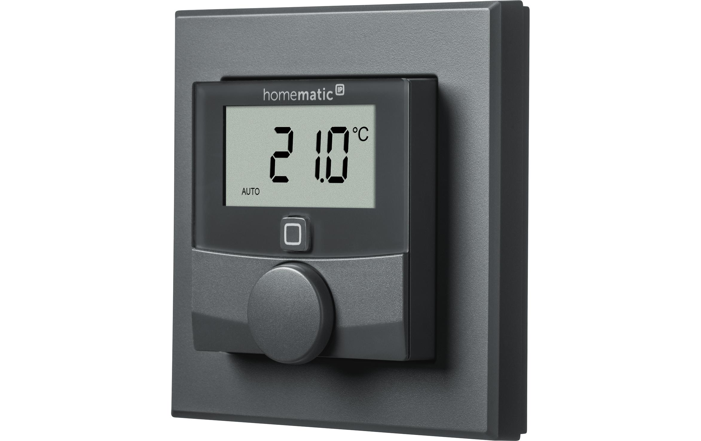 Funk-Thermostataktor AnthrazitWandthermostat mit Feuchtigkeitssensor HmIP-WTH-1, HmIP-WTH-A