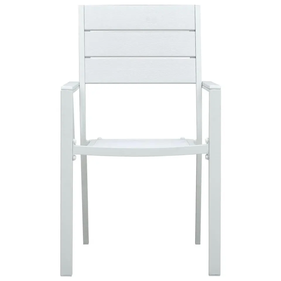 vidaXL - Tuinstoelen - Wit - Hout - 4 stuks