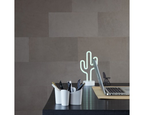 Wandpaneel leer taupe 8 stuks 25x50 cm