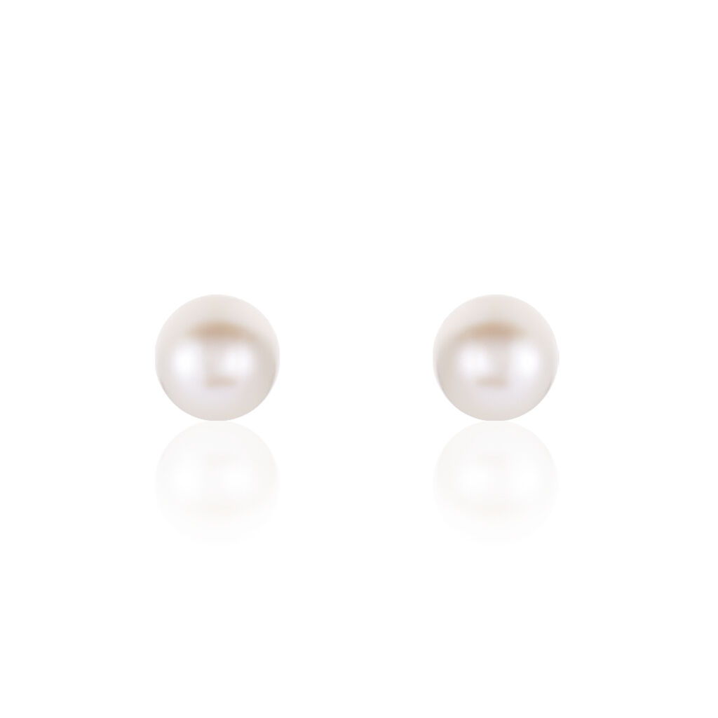 Boucles D'oreilles Puces Suki Or Jaune Perle De Culture