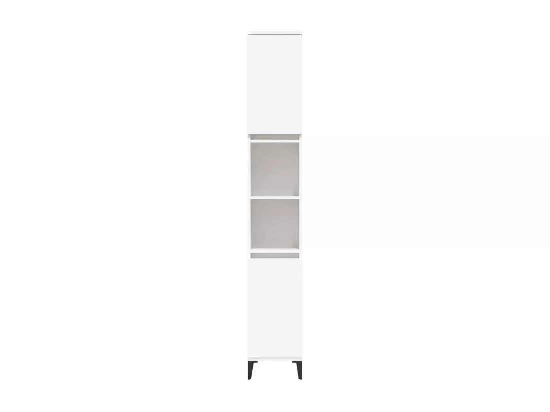 Armoire de salle de bain blanc 30x30x190 cm bois d'ingénierie