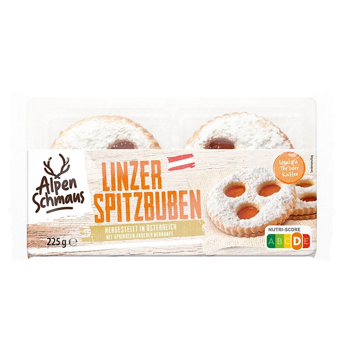 ALPENSCHMAUS Mürbegebäck-Sortiment 225 g, Spitzbuben