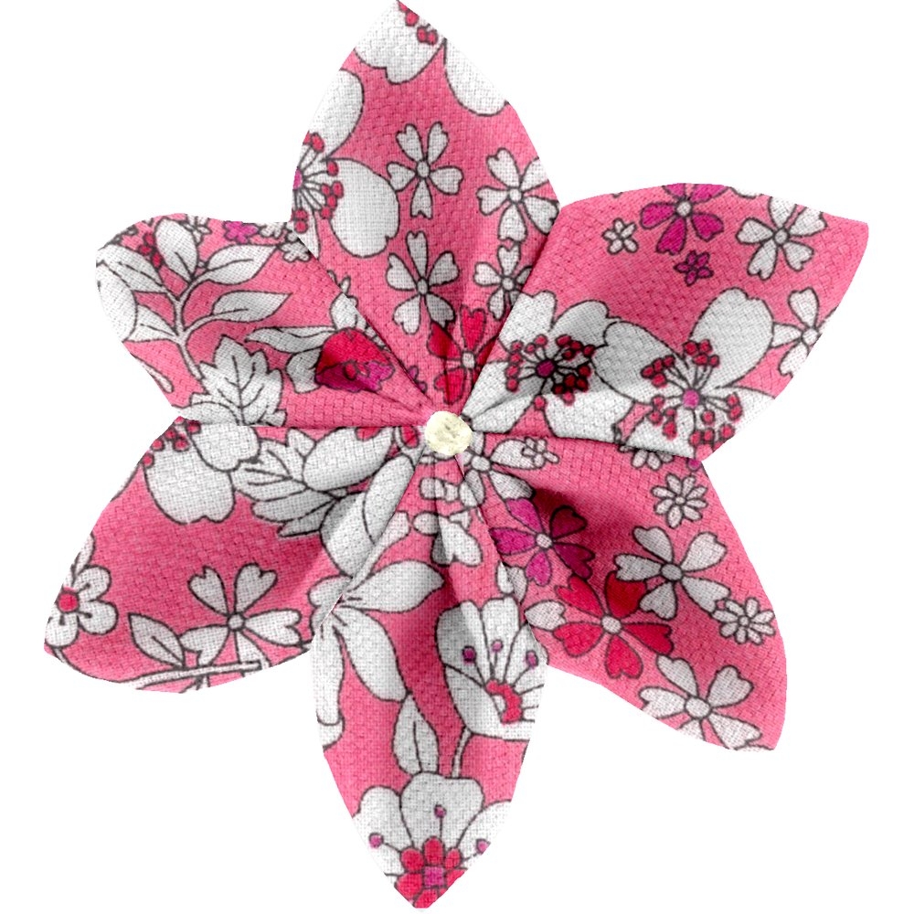 Barrette Fleur Étoile 4 Violette Rose