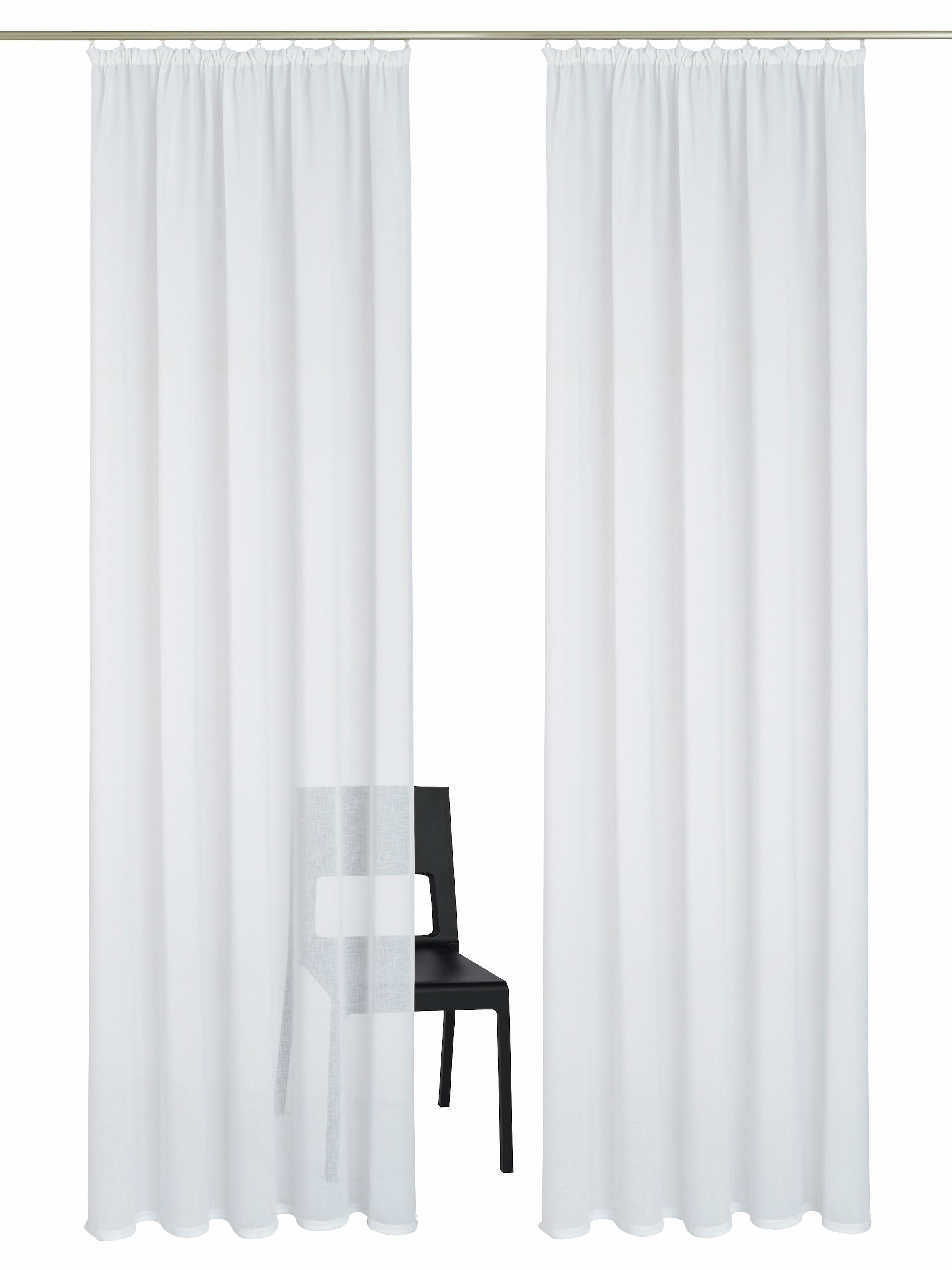 GOODproduct Gardine »REGINA« Kräuselband 2 Stk. tlg. Vorhang, Fertiggardine, 2-er Set, transparent, modern